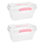 Cajas Organizadora Con Tapa Y Manilla Plastica 6 Litros