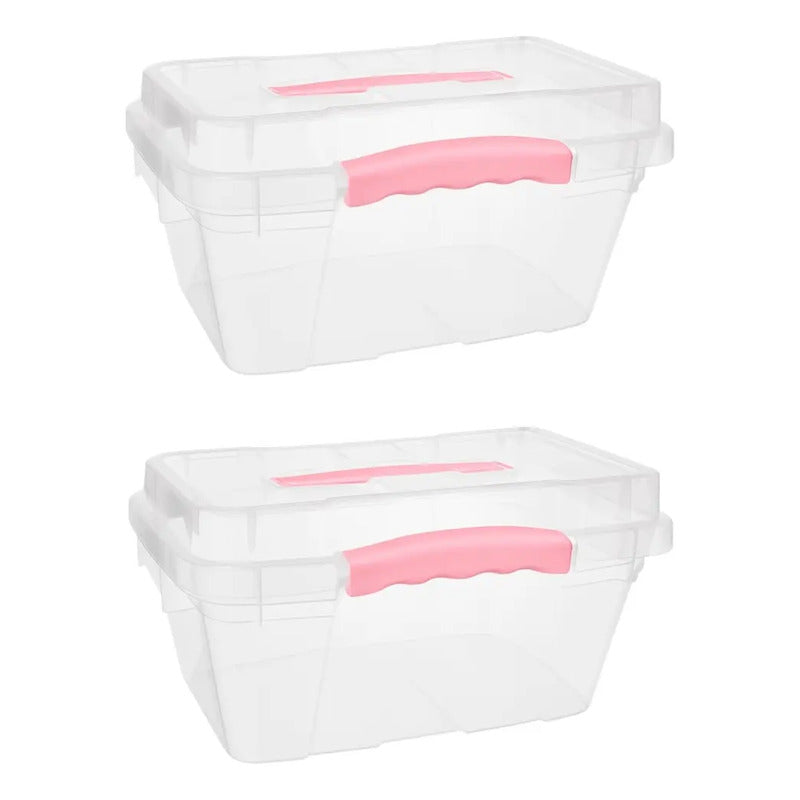 Cajas Organizadora Con Tapa Y Manilla Plastica 6 Litros