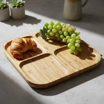 X2 Tabla  Para Servir Aperitivos Y Picoteo Bambú Picnic