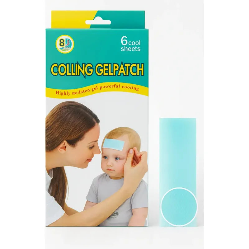 Parche Gel Frío Ayuda A Bajar La Fiebre Y Dolor De Cabeza X6