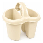 Escurridor Organizador Cubiertos 4 Divisiones Plastico Crema