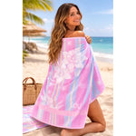 Toalla Microfibra Love Secado Rapido Grande Rosa 70 X 140 Cm