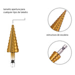 Broca Conica Escalonada Metales Perfora 4 A 20mm Paso A Paso