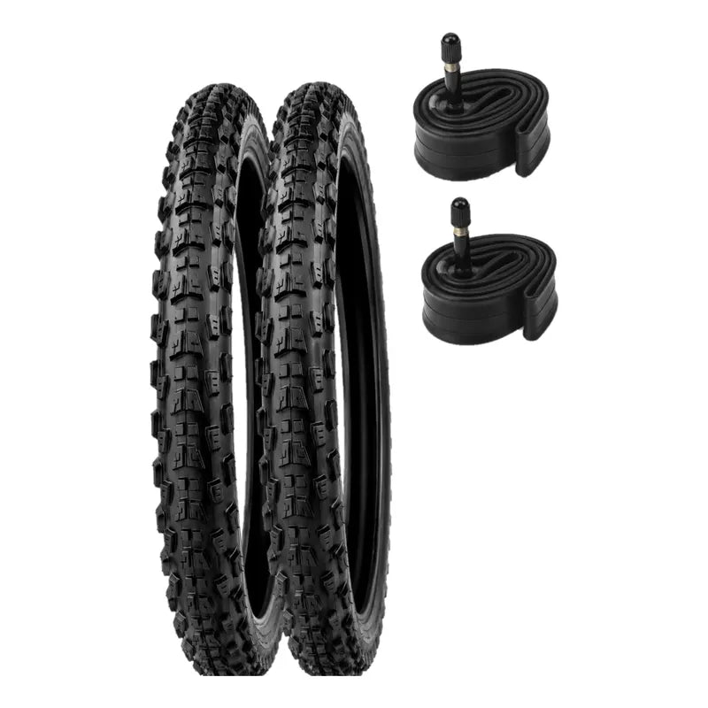X2 Neumáticos + 2 Camaras Bicicleta Aro 29 X 2.25 Plegables 29x2.25