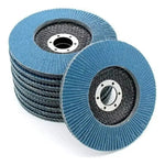 10pcs Disco Flap Lija Traslapado Metal 4.5 Toro Negro Azul