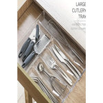 X2 Organizador Cubierto Utensilio Servicio Cocina 6 Cajones Transparente