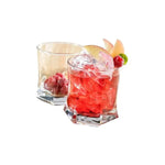 6 Vasos De Vidrio Cristar Ideal Para Uso Diario Y Eventos Transparente
