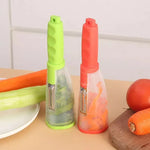 Pelador Multifuncional Con Contenedor De Acero Inoxidable