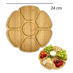 Tabla  Para Servir Aperitivos Y Picoteo Bambú Picnic