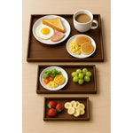 Set 3 Bandejas De Bambu Rectangular Para Servir Alimentos