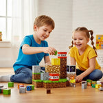 Minecraft Set Cubos Magnéticos Caja Pixel Diseños 32 Piezas 32 Minecraf