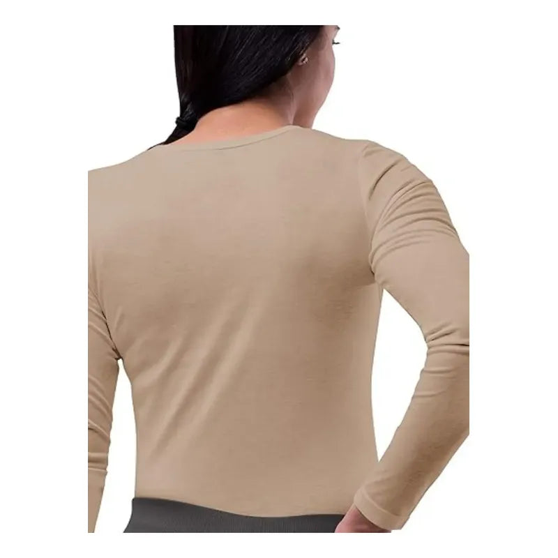Pack 2 Camisa Polera De Mujer Manga Larga  Fibra De Bambú