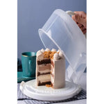 Bandeja Porta Torta Pastel Campana Plastica Con Manija Alta Transparente