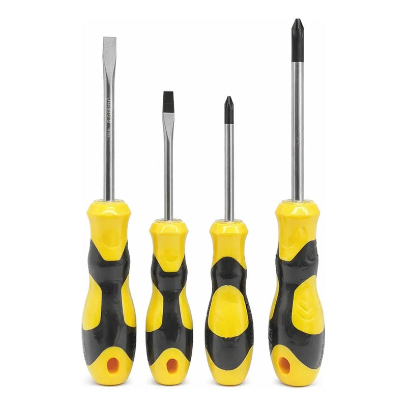 Set 4 Destornilladores Magneticos Antideslizantes Hogar