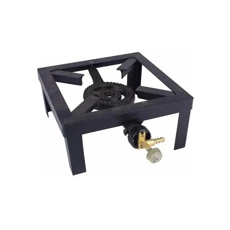 Cocinilla A Gas Camping 1 Plato Color Negro Acero Portatil