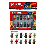 Set 12 Minifiguras Minecraf Ninjas Bloque Infantil Armables 12 Ninjas