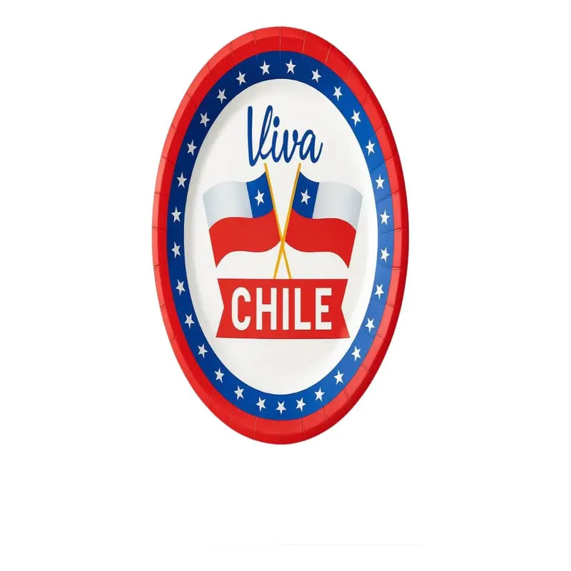 Platos Desechables Decoracion Fiestas Patrias Chilena