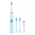 Cepillo De Dientes Electrico Recargable Usb + 2 Repuestos