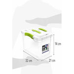 X2 Cajas Organizadora 6 Litros Transparente Con Tapa Platica