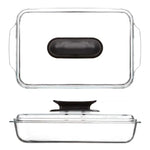 Fuente De Vidrio Para Hornear 3 Litros Con Tapa Rectangular Vidrio