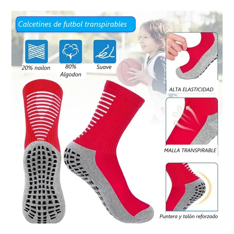 Medias De Futbol Deportivas Antideslizantes 1 Par Calcetines