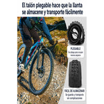 Neumatico Bicicleta Aro 24 X 2.125  Caluga Gruesa Plegable Negro