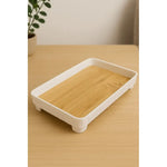 Bandeja De Melamina Con Grano De Madera Para Servir 30x19 Cm