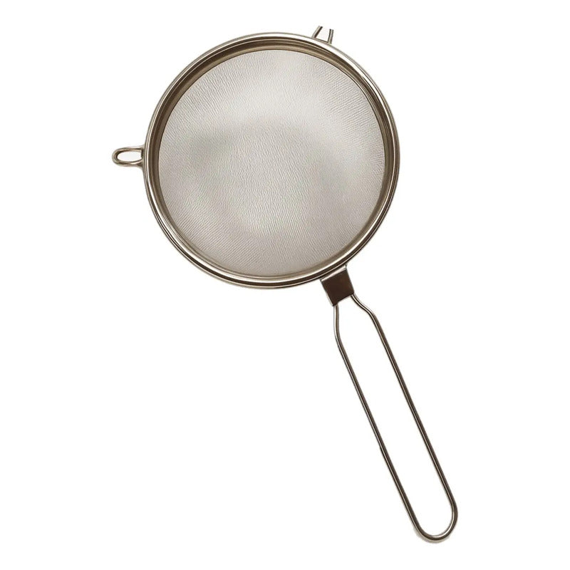 Cernidor Colador Escurridor Con Mango De Malla Acero 20cm Acero Inoxidable