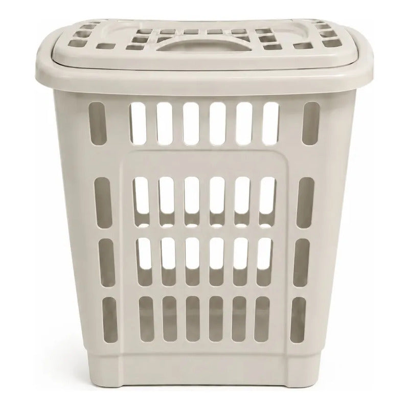 Canasto De Plastico Para Ropa Sucia Con Tapa Cesto 45litros