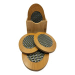 Pack 6 Posavasos De Madera Elegantes Con Aislamiento Termico