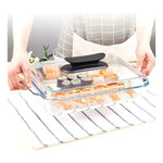 Fuente De Vidrio Para Hornear 3 Litros Con Tapa Rectangular Vidrio