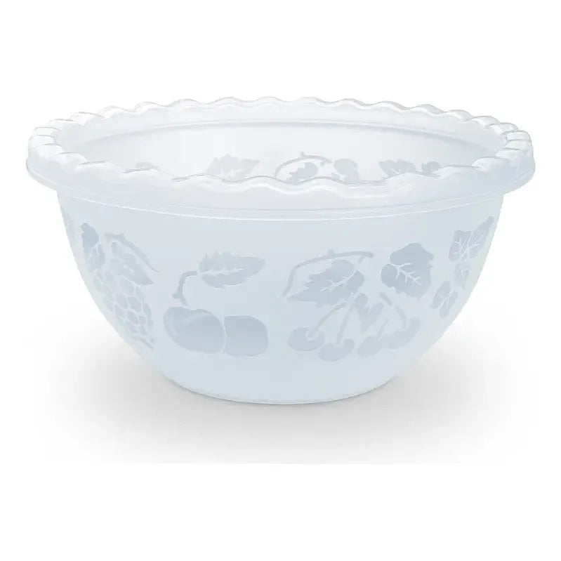 Recipiente De Ensalada Bowl Redondo Plastico Multiuso 1,5lts Transparente