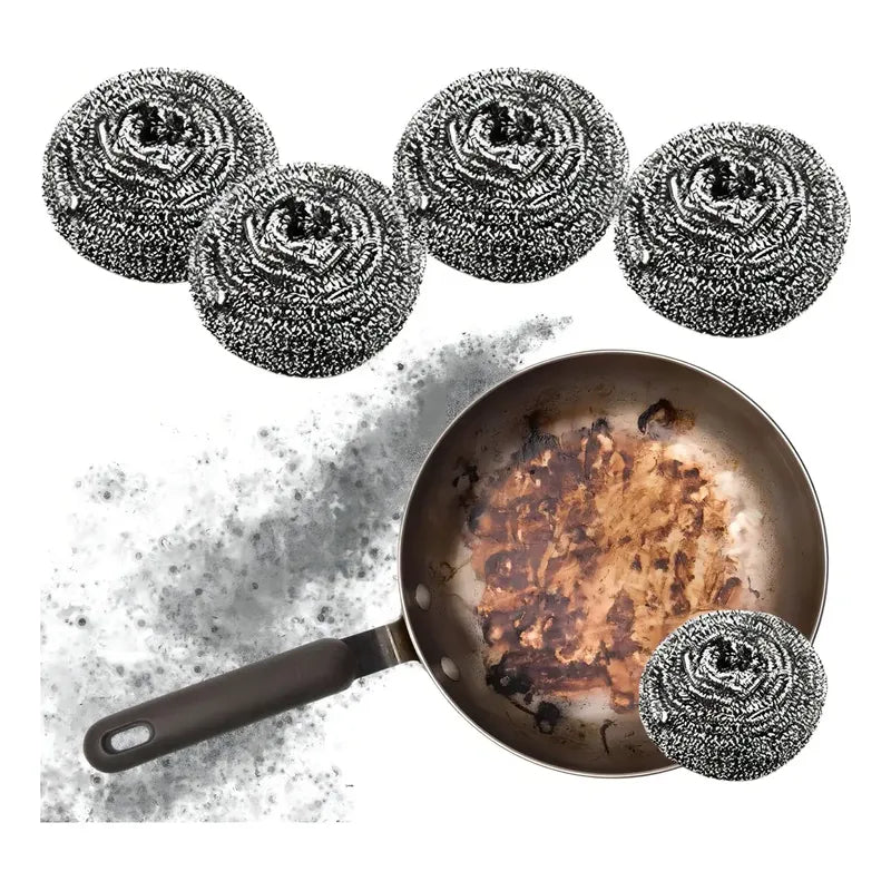 Set 4 Fibras Metálicas Espirales Para Lavar Trastes Cocina