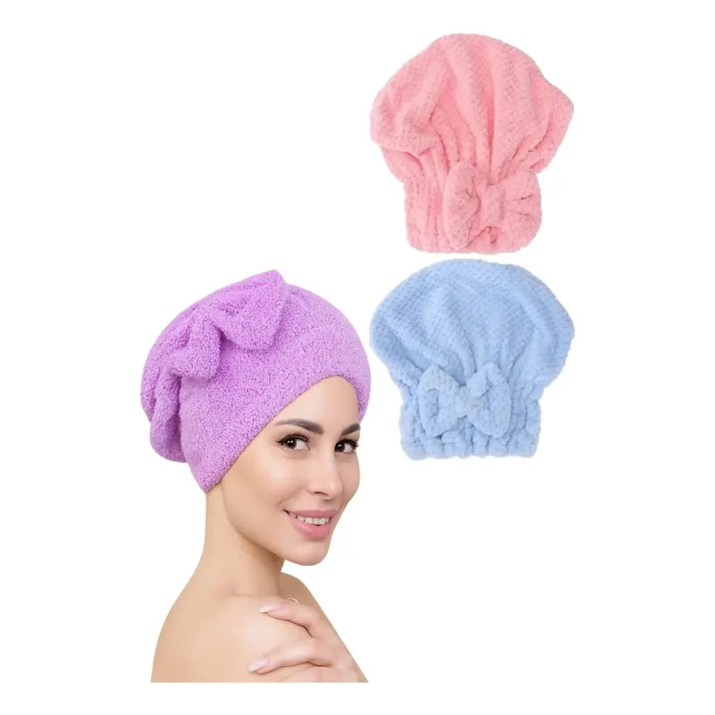 Gorro Toalla Microfibra Secar Cabello Ducha De Color