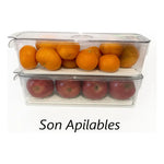 Organizador Para Refrigerador Cocina 4 Contenedor Con Tapa Transparente