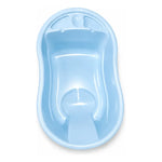 Bañera Bebe Niños Plástico Tina Bebe Ergonómica 72cm Liviana Celeste Liso