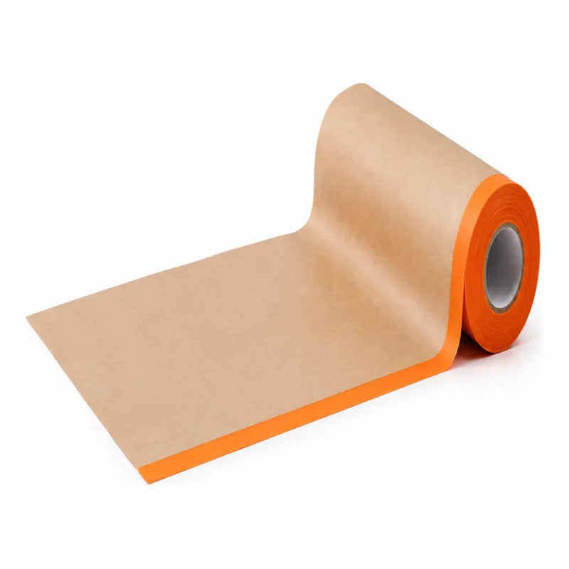 Rollo De Enmascarar Papel Kraf Protector/con Adhesivo 10x20m