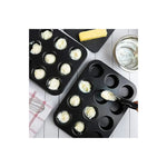 Bandeja Antiadherente De 12 Tazas Para Magdalenas Y Cupcakes Negro