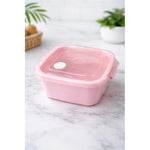 Set 3 Contenedores Hermeticos Taper Tupper Plastico 700ml Rosa