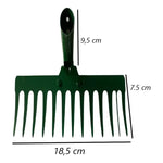 Rastrillo Barre Hojas Con Mango Para Jardineria 12 Dientes