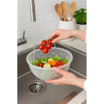 X4 Recipiente De Ensalada Bowl Redondo Plástico Multiuso 9lt