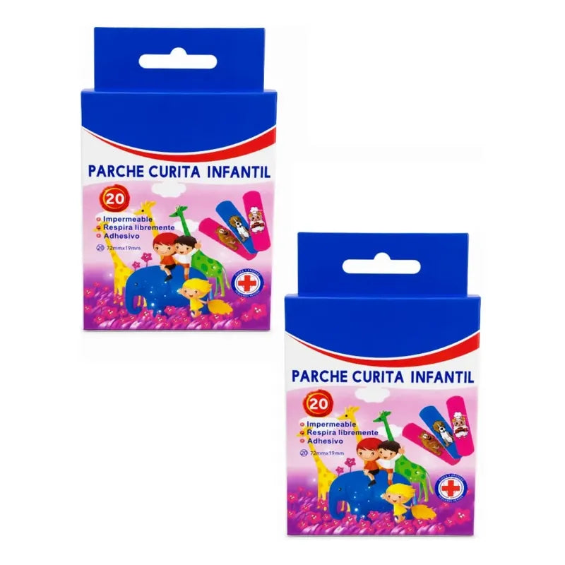 Parche Curita Animalitos Transpirable Impermeable Pack 40