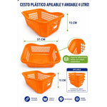 3 Cestas Apilables Organizadoras Anidable De 4 Litros
