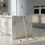Mopa Algodón 60 Cm Con Mango + Repuesto Eficiencia Absorción Blanca