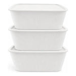 X3 Caja Cesta Organizadora Plastica Con Tapa Apilable 14ltrs
