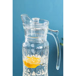 Jarra De Vidrio Con Tapa Y Asa Para Agua Jugo Frio Caliente