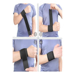 X2 Muñequeras Deportivas Ajustables Deporte Crossfit, Gym Negro