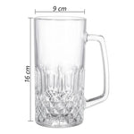 Set De 2 Vasos De Vidrio Cervecero Vaso Shopero De 500 Ml Transparente
