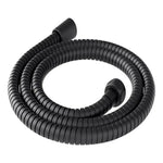 Cabezal Para Ducha Filtrador + Manguera Flexible Negro Negro Mate