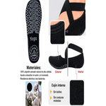 Calcetines Antideslizantes Para Yoga Pilates Danza Gimnasia Negro Lisa 32-40